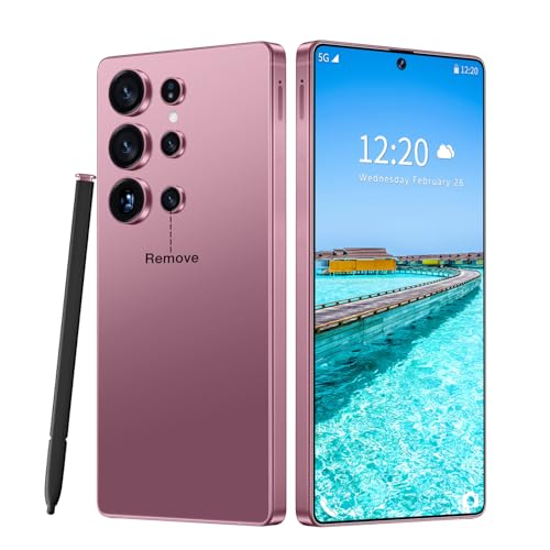Ofinsut I26 Ultra 5G Unlocked Smartphone,16GB+512GB Cell Phone for Android 15, 6.99" Unlocked Cell Phone, 7000mAh, 68MP+108MP Dual Camera/Dual SIM/Fingerprint Lock/Face (Rose Gold)