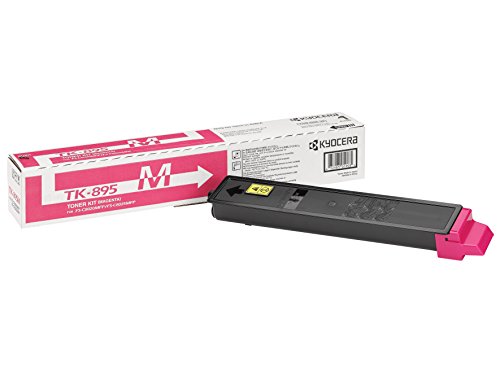 Kyocera TK-895M Toner Magenta 1T02K0BNL0. Toner Drucker kompatibel für FS-C8020MFP, FS-C8025MFP, FS-C8520MFP, FS-C8525MFP. Original Tonerkartusche für bis zu 6000 Seiten