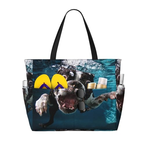 Grand sac de plage pour femme Boston Terrier idéal pour transporter toutes vos affaires