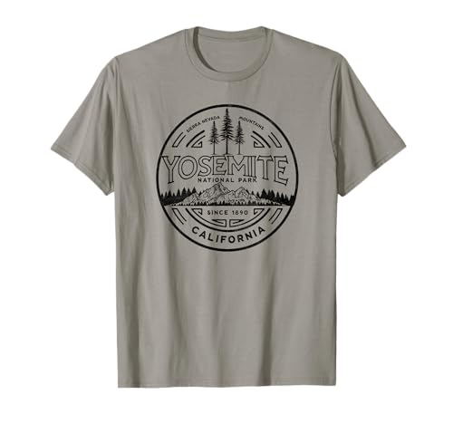 Yosemite National Park Distressed Minimalist Design T-Shirt