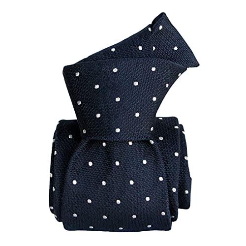 Cravate en soie artisanale italienne bleu marine cadeau idéal pour homme