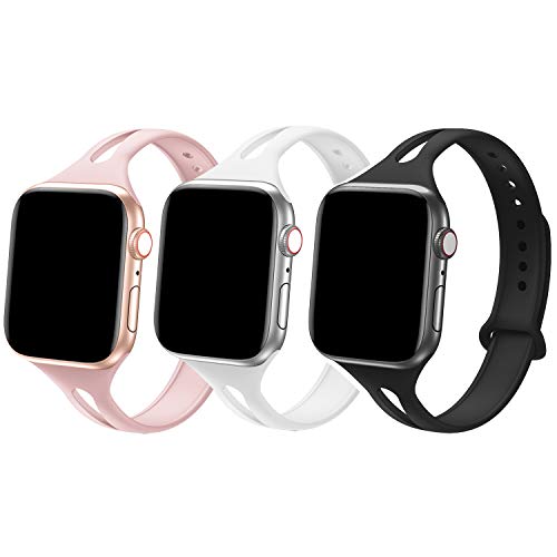 Bandiction Sport Band Compatible with Apple Watch Band 38mm 40mm, [3 Pack] Soft