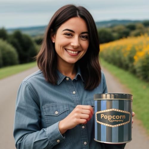 Image of Sea Salt Caramel Gourmet Popcorn, Ready-to-Eat, Non-GMO, 130g Tin | Handcrafted Sweet & Salty, Ready-to-Eat Mushroom, Caramel Snack,