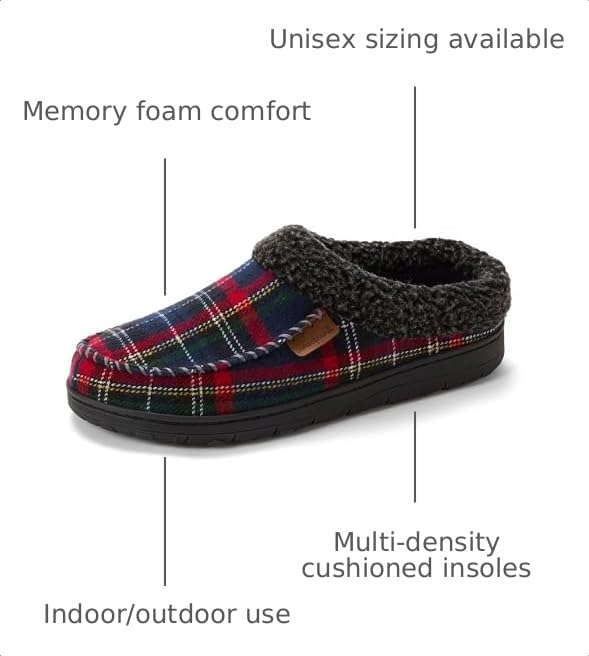 Image of Dearfoams Men's Brendan Indoor /Outdoor Breathable Memory Foam Clog House Shoe with Wide Widths Slipper