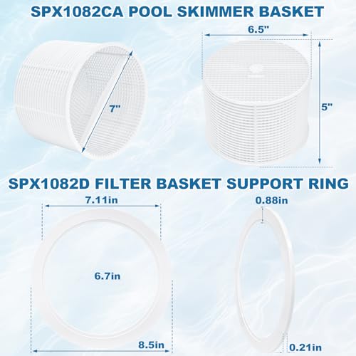 Image of SPX1082CA Pool Skimmer Basket & SPX1082D Basket Support Ring