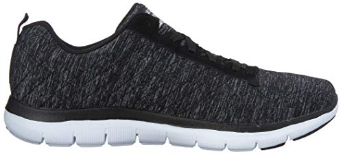 Skechers Sport Women's Flex Appeal 2.0 Fashion Sneaker, Black/White Multi, 8 M Us #TOP5
