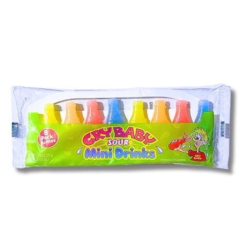 �yNik-L-Nip�̂����ς��V���z Cry Baby Sour Wax Bottle Candy �j�b�N�����b�v ���b�N�X �{�g�� �L�����f�B�[�i8���j × 1�� Tootsie Roll �؍� ���b�p�� ASMR Youtube ���� �j�b�N���j�b�v