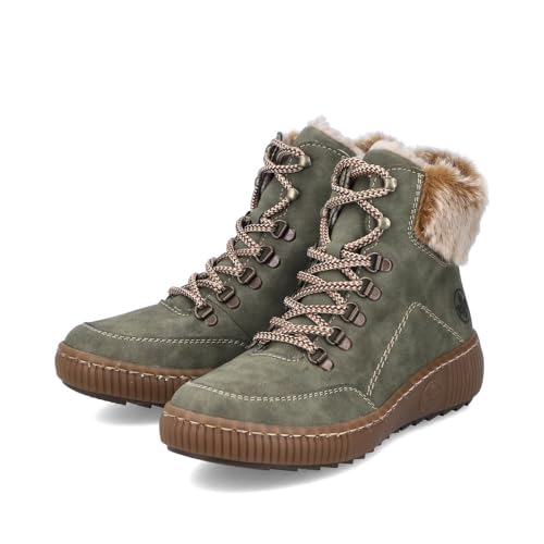 Rieker Damen Schnürstiefeletten Z6636, Frauen Stiefeletten, lose Einlage,Kurzstiefel,uebergangsschuhe,uebergangsstiefel,warm,grün (54)… – Ansicht 6