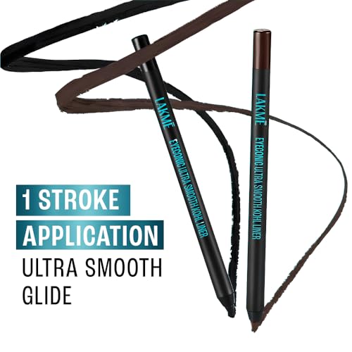 Image of Lakme 9-5 Eyeconic Ultra Smooth Kohl Liner - Intense Black, Smudgeproof & Waterproof Kajal that Lasts Upto 24 Hours, 1.2g