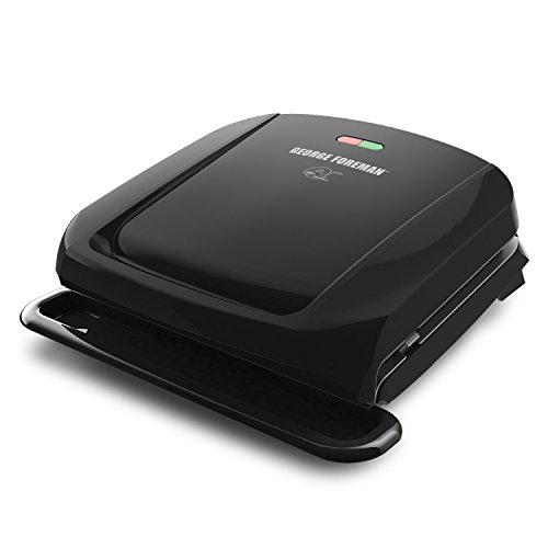 Comparison: Indoor Grills 9 George Foreman 4-Serving Removable Plate Electric Grill and Panini Press, George Tough Non-Stick Coating, Drip Tray Catches Grease, Black
