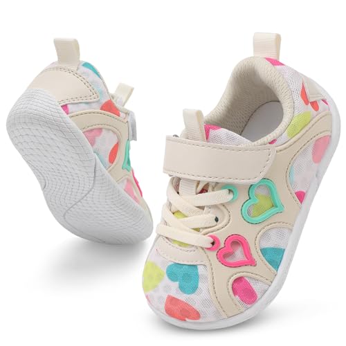 Image of JIASUQI Toddler Shoes for Baby Girls Sneakers Barefoot Walking Shoes Running Tennis Shoes
