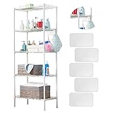 Sunny forest 5 Tier Wire Shelves for Organization and Storage Microwave Stand, Metal Shelves Unit...