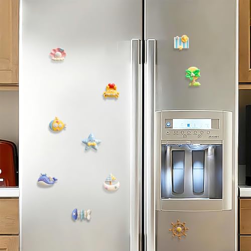 30 imanes decorativos de mar para refrigerador miniatura 5