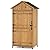 MCombo Large Outdoor Storage Shed with Adjustable Shelves, Outdoor Storage Cabinet with Lock, Wood Garden Tool Shed for Outside, Backyard and Patio (38x24x82 inch) 6056-1970 (Natural)