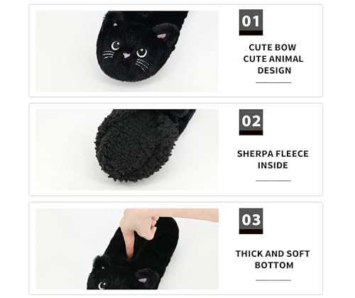 DICUIRD Womens Slipper Socks Low Cut Comfy&Warm Animal Non-skid Bedroom Slippers2