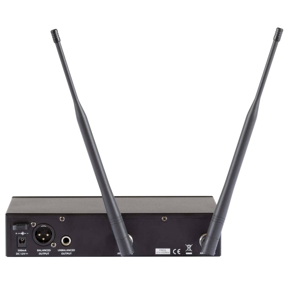 PROEL EIKON AETHER RM1HD - Sistema Microfonico Wireless UHF con microfono Lavalier-Pulce e Frequenza B: 823-832/863-865MHz, Nero
