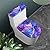 Kathyboom Blue Purple Marble Toilet Lid Cover Dust Splash Resistant Toilet Seat Covers Durable Tank Lid Cover Fit Most Round and Elongated Oval Toilet