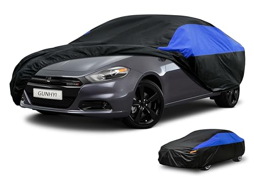 Image of GUNHYI Dodge Car Cover Custom Fit Dodge Dart Waterproof All Weather, Lightweight Full Car Cover Outdoor Sun UV Rain Dust Snow Wind Protection.