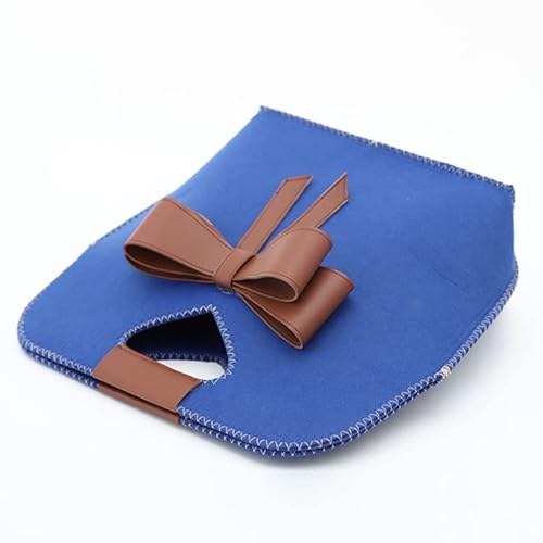 Beach Bag Bow Handbags For Women Shoulder Blue Leather Tote Bag Top Handle Handbag Wand Women’s Handmade Weaving With Bamboo-Look Handle #TOP3