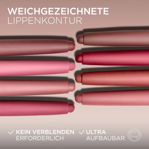 L'Oréal Paris Blurfiller Lipliner, Für sanft definierte, weichgezeichnete Lippen, Lip Contour, Cremige Textur, 485 Nude Espresso,1x Stück – Ansicht 5