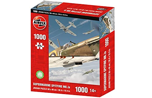 Airfix Supermarine Spitfire MK Ia WWII Military Aviation 1000 Piece Jigsaw Puzzle HVCA0007 -  Hornby Hobbies, HVCAX0007