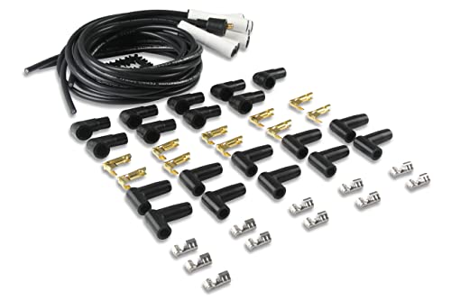 Accel 9000C Spark Plug Wire Set - Universal - 180 Deg White Ceramic Boots #TOP2