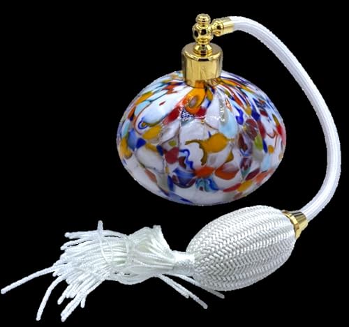 Botella con pulverizador para perfume de cristal de Murano Vinciprova con Murrina 5