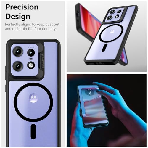 Image of KAPAVER Mag-X Back Cover Case for Motorola Edge 50 Pro (TPU+PC) (Mag-X Black)