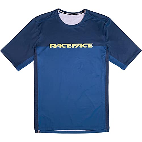 Maillot de VTT Race Face Indy bleu S pour rouler au sec sans irritation