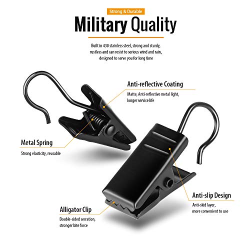 Teenitor 100 Pack Small Curtain Clips Stainless Steel Hanging Clip Camper Awning Lights Clips Light Hanger Hooks Party Decor Supplies For Camp Tent Awning Light Photo Display Indoor Outdoor Decoration #TOP2