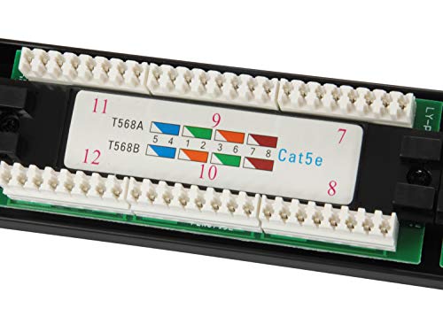 Châssis robuste noir Patchpanel 24x RJ45 Cat5e Equip 235325 de 19 pouces