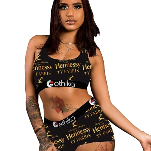 Conjunto de pantalones cortos con estampado gráfico de mujer para verano casual