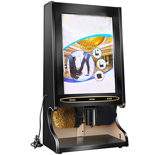 NNHDWS Cireuse De Chaussure Automatique À Induction, Entièrement Automatique avec Capteur Replaceable Affiches Publicitaires Cireuse De Chaussure Électrique...