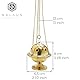 NKlaus Weihrauchschwenker & Weihrauchfass Gold – Handgefertigt aus poliertem Messing mit 33cm Kette, 8 x 6,5 cm – Räuchergefäß für Kirche, Rituale, Meditation & Zuhause 2941