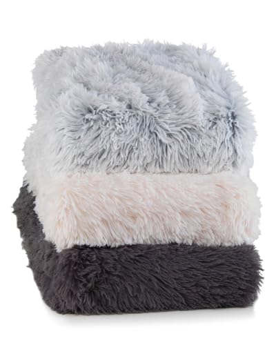 MALIKA Polar Flokati Spannbettlaken 180x200 cm - Kuschelig Warm - Fleece Plüsch - Winter...