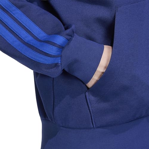 Image of adidas Mens Essentials 3-Stripes Fleece Hoodie Casual Outerwear Casual - Green