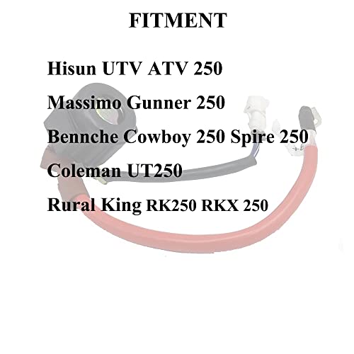 Chikia Starter Solenoid Relay Replacement For Hisun Utv Atv 250,Massimo Gunner 250,Bennche Cowboy 250 Spire 250,Coleman Ut250,Rural King #TOP3