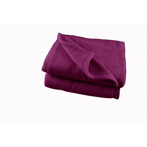 Fleece Blanket 240 x 260 cm Plum Wide "