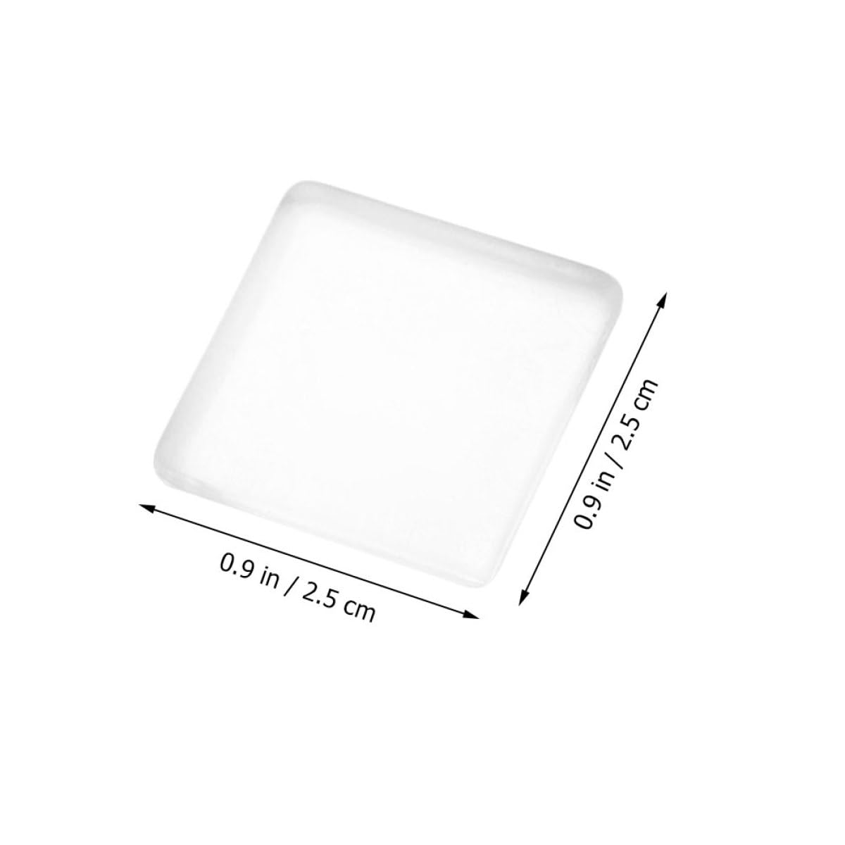 Alipis Lot de 100 Cabochons en Verre Transparent 25 Mm Carrés à Coins Arrondis, Patch de Pierres Précieuses pour Fabrication de Bijoux Diy, Ornement Verre Clair pour Loisirs Créatifs