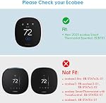 CaseBot Plaque murale pour neuf 2025 ecobee Smart Thermostat Thermostat essentiel, pratique et élégant porte-couverture de support (blanc) . Kit de garniture pratique, installation facile, couvercle en polycarbonate durable, design élégant, cache les trous et les marques, pour Ho