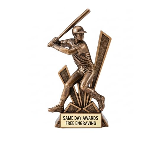 Same Day Awards Checkmate Baseball Trophy 6.5 Inch Award with Free Engraving for Baseball Teams, Coaches, MVP Awards, Tournament Wins and Team Events