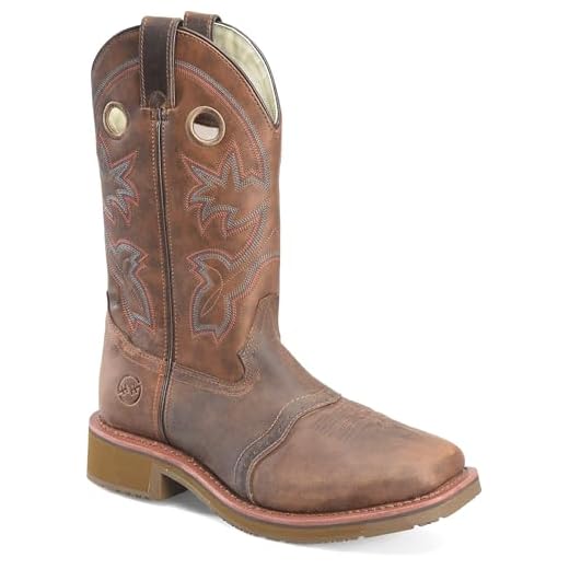 Double-H Boots - Mens - 11 Inch Wide Square Toe Roper Light Brown