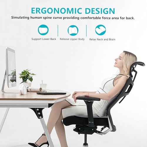 FLORICH Car Seat Cushion and Back Support for Office Chair Memory Foam Chair Cushions Pressure Relief Seat Pads with Gel Massage Point Lumbar Support (Light Grey) by FLORICH - Image 7