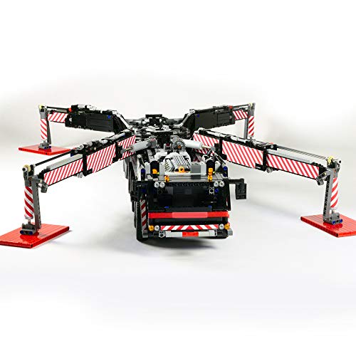 Vonado Moc New Power Mobile Crane Building Kit Ltm11200 Rc Liebherr Motor Kits Blocks, Crane Building Bricks Birthday Toys Gifts Indoor Interior-Black&Red(7600+Pcs With Pf) #TOP3