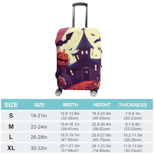 Happy Halloween Printed Luggage Cover Protector, Fits 18-32 Inch Luggage2