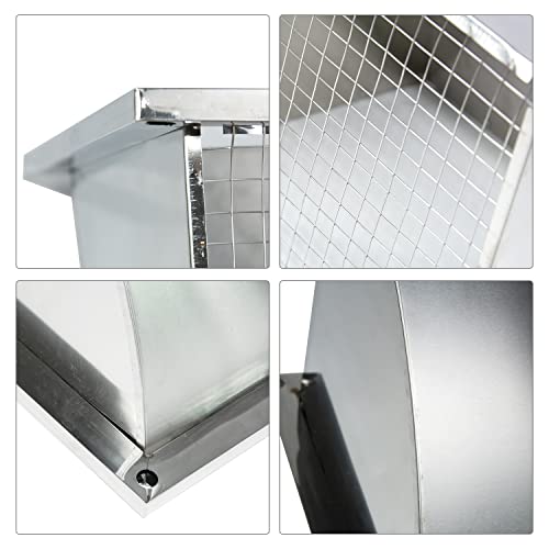 Bimiti 8 Inch Wall Vent Cap Stainless Steel Square Ventilation Cover 12 X 12 Inch Wall Vent Outlet With Screen Mesh Wall Air Vent Ducting Ventilation Grill Wall Vent For Home Kitchen Bathroom #TOP3