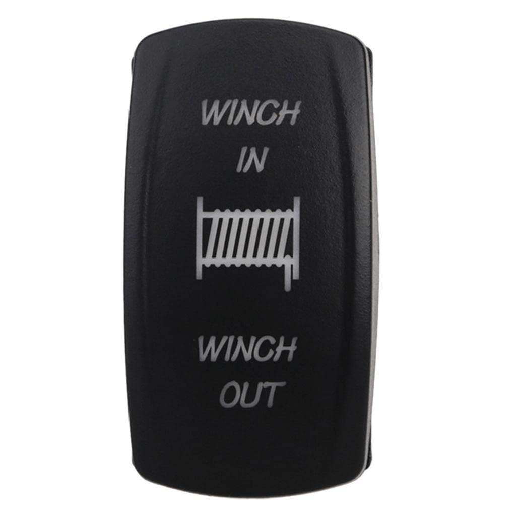 Big Shoppe Store 7PIN Switch Panel Double Reset Winch In-Out for Auto Van Refitting White