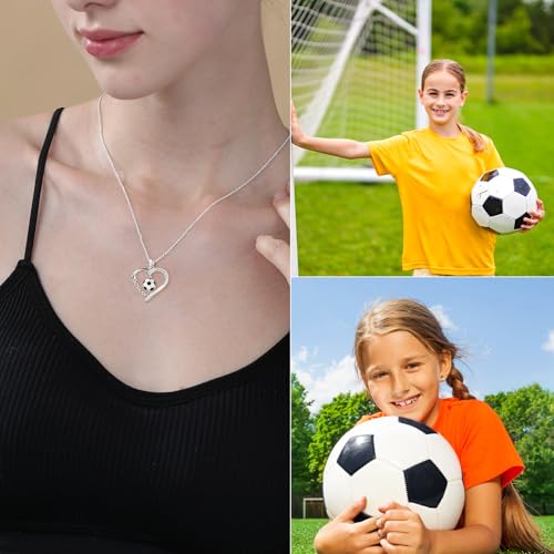 Volleyball/Softball/Basketball/Baseball Necklace Gifts for Girls, Sport Accessories Birthday Christmas Jewelry for Her 16+3 Inches4