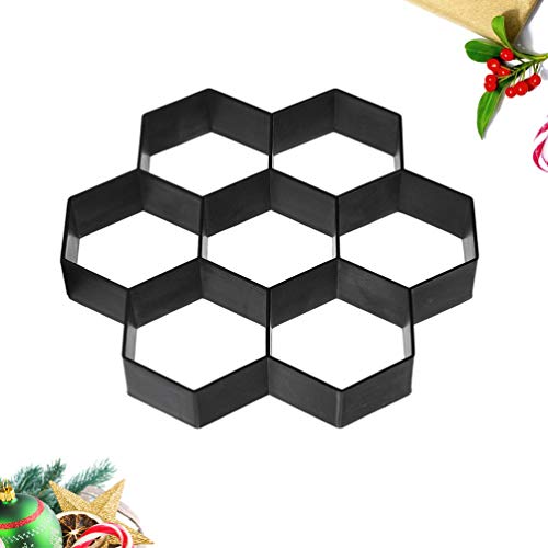 DOITOOL Moldes de concreto moldes de concreto hexágono molde de pavimento preto molde de concreto mo