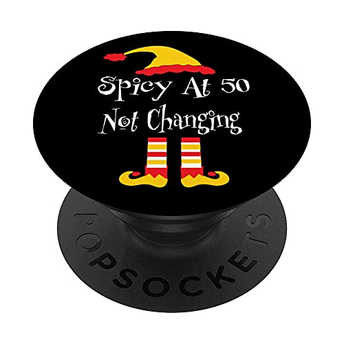 Spicy At 50 Christmas Elf Gifts - Soporte para teléfono PopSockets PopGrip Intercambiable